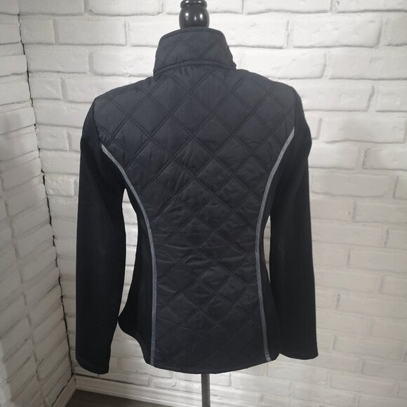 Reebok Youth's Girls Size Large Black with Pink Accents Full Zip Athletic Jacket - Picture 2 of 12